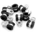 thumbnail image 2 of 42 piezas de abrazaderas para cables de acero inoxidable con revestimiento de goma, abrazaderas para mangueras y tubos, 2 of 5