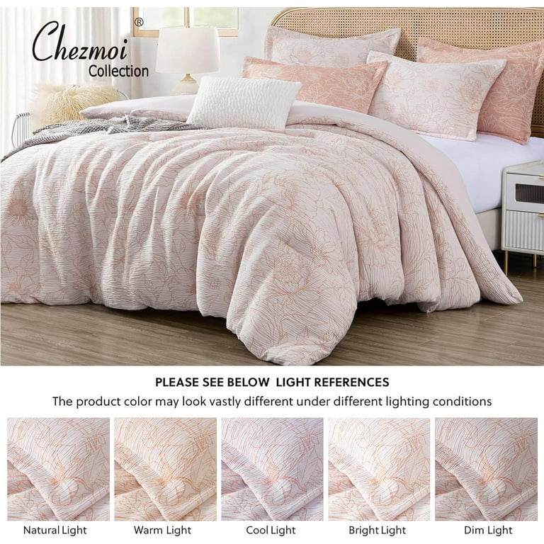 Chezmoi Collection Katrina 4-Piece Floral Comforter Set Twin Size