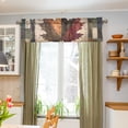 thumbnail image 4 of Leaf Block Multicolor Curtain Valances Farmhouse Design Window Treatment Decor Blackout Rod Pocket for Windows Living Room Kitchen 54" x 18", 4 of 5