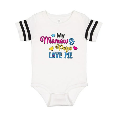 

Inktastic My Mamaw and Papa Love me with Hearts Gift Baby Boy or Baby Girl Bodysuit