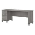 thumbnail image 1 of Trent Home 72" Transitional Engineered Wood Office Desk with Drawers in Gray, 1 of 7