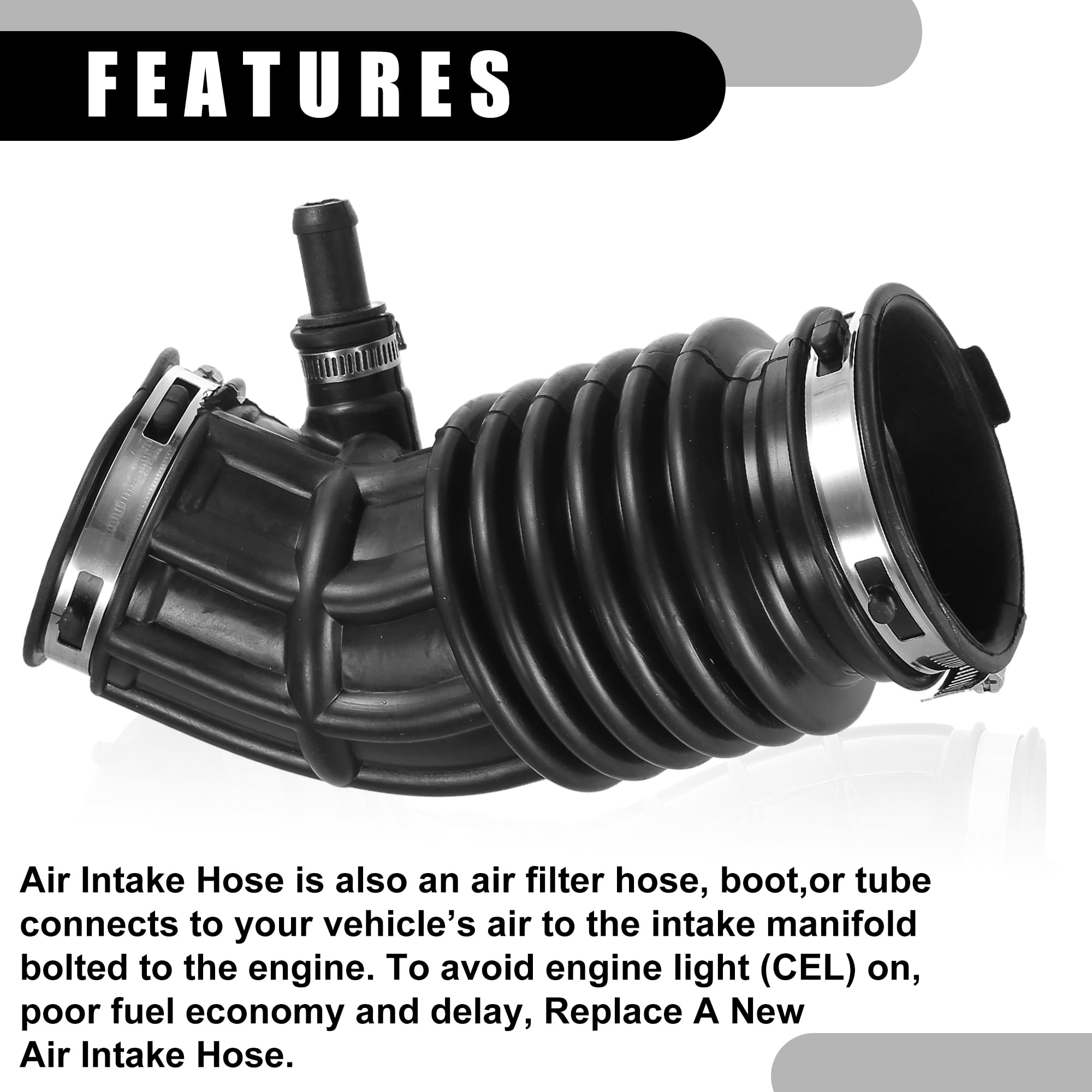 Unique Bargains Air Cleaner Intake Hose Tube for Nissan Altima 2007-2013 Black
