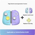 thumbnail image 2 of yeacher Magic Pie Gemini II Wireless Controller for Nintendo Switch OLED - HD Vibration, Bluetooth, NFC, 6-Axis Motion, Programmable Buttons, Blue & Purple S Edition, 2 of 7