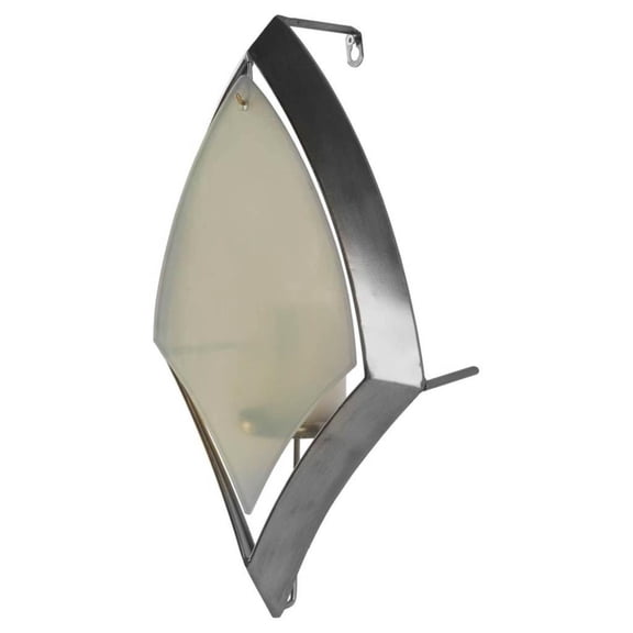 Mercana Tarquin Ii Silver Metal Frame Wall Candle Holder in Gray