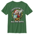 thumbnail image 1 of Boy's Nintendo Christmas Super Mario Mustache  T-Shirt - Kelly Green - Small, 1 of 2