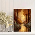 thumbnail image 2 of Golden Autumn Forest Stream Canvas Print, Perfect for Living Room, Bedroom, Office, Hotel, Nature Home Decor, 2 of 8
