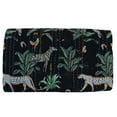 thumbnail image 4 of Black color Indian Traditional Pure Cotton Jungle Print Kantha Quilt, Bed Cover Throw Animal Printed Kantha Quilts Multi Color Size-108"X108"., 4 of 4