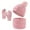 Pink, variant on CYRBOKO Toddler Girls' Beanies Sets, 3 Pieces Knitted Winter Thermal Gloves with Sarves Pink Size 1-6 T