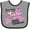 Heather and Black, variant on Inktastic For My Sister - Breast Cancer Awareness Boys or Girls Baby Bib