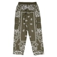 thumbnail image 6 of Men's Boho Pants Paisley Print Cargo Joggers Hip Hop Workout Punk Pants Y2K Bandana Techwear Streetwear Sweatpants, 6 of 9