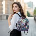 thumbnail image 6 of JIALIOU Mini Backpack Purse for Women Quilted Casual Daypack Small Travel Shoulder Bag, Eagle Mountains Tree Circle, 6 of 7