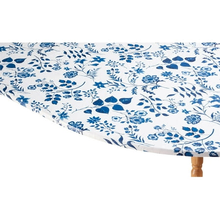 

Flowing Flowers Vinyl Elasticized Table Cover by HSK 42 x 68 Oval/Oblong