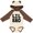 Natural & Brown w Ears, variant on Inktastic Little Brother Lil Bro Boys Boys Long Sleeve Baby Bodysuit