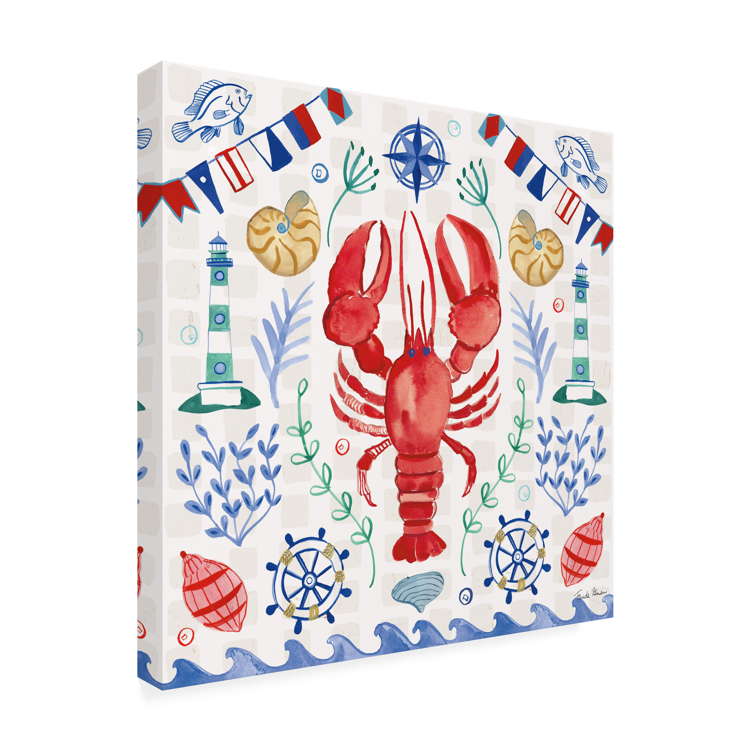 Farida Zaman 'Maritime Delight IV' Outdoor All-Weather Wall Decor