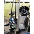 thumbnail image 6 of Tractor Phone Clamp Mount, [Upgraded Secure Tether] Stable Cellphone Clip for Forklift/Farming Machine, Front Loader Clip Holder for iPhone 16 15 14, Galaxy S25 S24, 4-7" Phone with Thick Case, 6 of 8