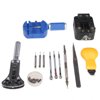 13pcs Watch Repairing Tool Zip Kit Case Back Opener Battery Bracelet Spring Bar Link Band Remover