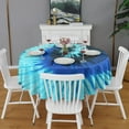 thumbnail image 2 of Colorful Tie Dye Pattern Round Tablecloth 60"x60",Wrinkle Wipeable Table Cloth for Kitchen Dining Room Picnic Patio Party, 2 of 6