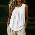thumbnail image 4 of SROBPTY Women's Tank Tops Solid Sleeveless Crew Neck Loose Summer Shirts for Casual Wear, 4 of 4