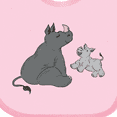 thumbnail image 4 of Inktastic Cute Rhinos Boys or Girls Baby Bib, 4 of 4