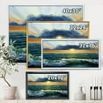 thumbnail image 4 of Designart 'The Blue Ocean In Sunset Evening I' Nautical & Coastal Framed Canvas Wall Art Print, 4 of 5