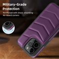 thumbnail image 5 of For iPhone 15 Pro Case,Puffer Adjustable Stand Compatible with Magsafe Soft Puffy Quilted Leather Full Body Shockproof Protective Phone Case,Purple, 5 of 8