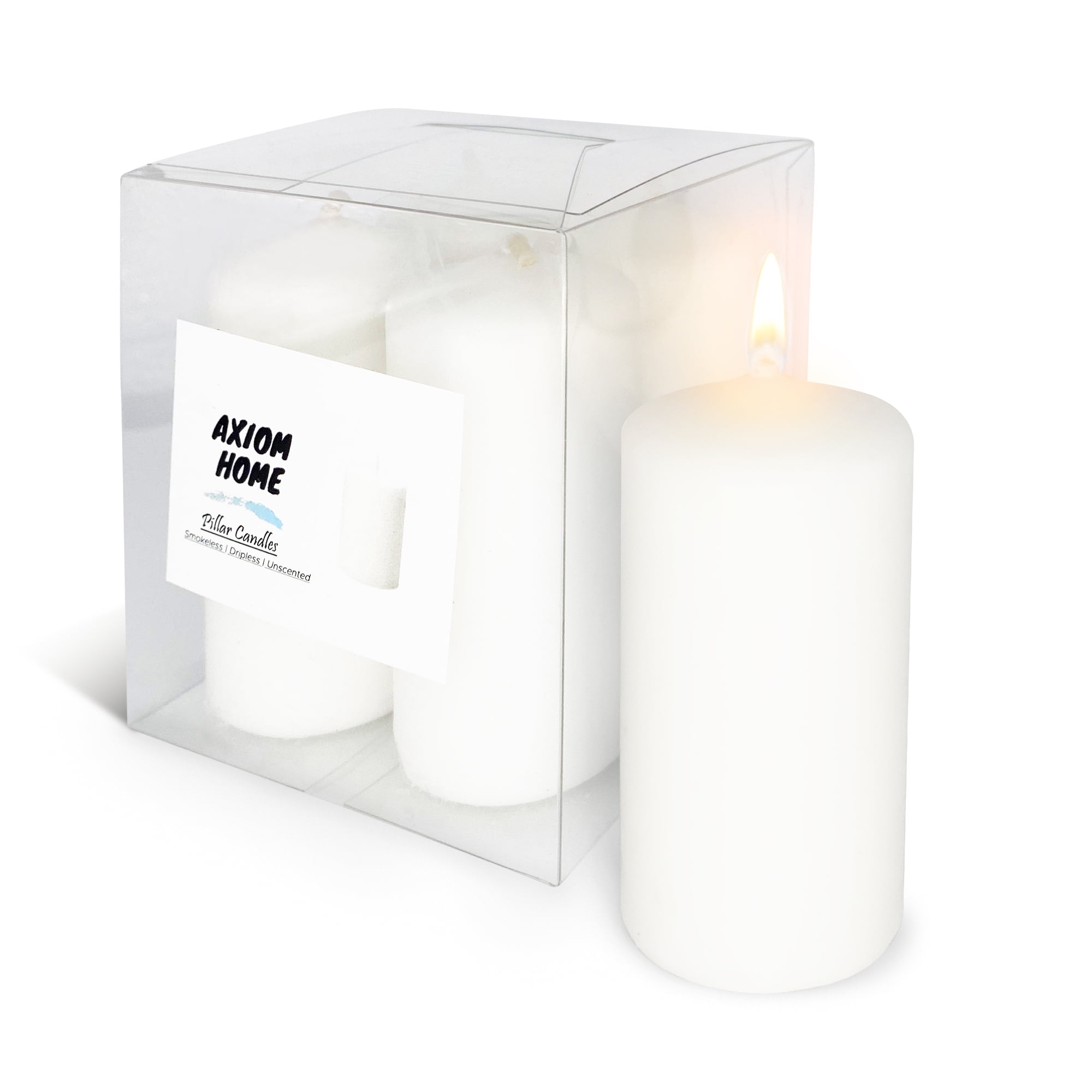 Designer Candle 4-in x 2 3/4-in Off White No Scent Soy Clear Glass 