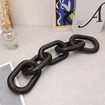 KYAIGUO Wooden Chain Link Decor, Hand Carved Wooden Decorative Chain 5 Link Decoration Chain for Family for Coffee Table Office Decor