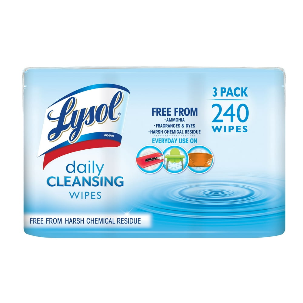 Lysol Daily Cleansing Wipes, 240ct (3x80ct)