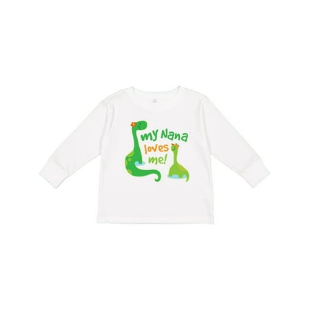 

Inktastic My Nana Loves Me Grandson Gift Toddler Boy Girl Long Sleeve T-Shirt