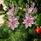 thumbnail image 4 of Oioii 2PCS Christmas Poinsettia Flower Decorations - Artificial Ornaments for Xmas Tree, Wreath, Wedding Party Decor, 4 of 6