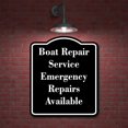 thumbnail image 2 of Boat Repair Service Emergency Repairs Available BLACK Aluminum Composite Sign 20''x24'', 2 of 9