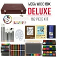 U.S. Art Supply 162Piece Deluxe Mega Wood Box Art Set Essential