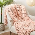 thumbnail image 3 of Saro Lifestyle Textured Chunky Knit Cozy Throw, 3 of 5