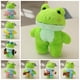 thumbnail image 2 of 25cm Crossbody Bag Cartoon Doll Animal Dolls Soft Toy Stuffed Animals Sweater Frog Doll Stuffed Toy Cute Dressing Frog Plush Toy, 2 of 5