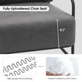 thumbnail image 4 of Mcombo Set of 2 Modern Accent Chairs, Armchair with Steel Legs, Leathaire Lounge Chairs for Living Room Office HQ102 (Grey）, 4 of 8