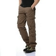 thumbnail image 2 of IROINNID Cargo Pants For Men Solid Color able Outdoor Overalls Large Multi Pocket Medium Waist Loose Mountaineering Elastic Waist Pants, 2 of 4