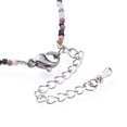 thumbnail image 3 of Natural Tourmaline Bead Bracelets with 304 Stainless Steel Lobster Claw Clasps and Brass Extender Chains Faceted 7-1/4 inch(18.5cm), 3 of 9