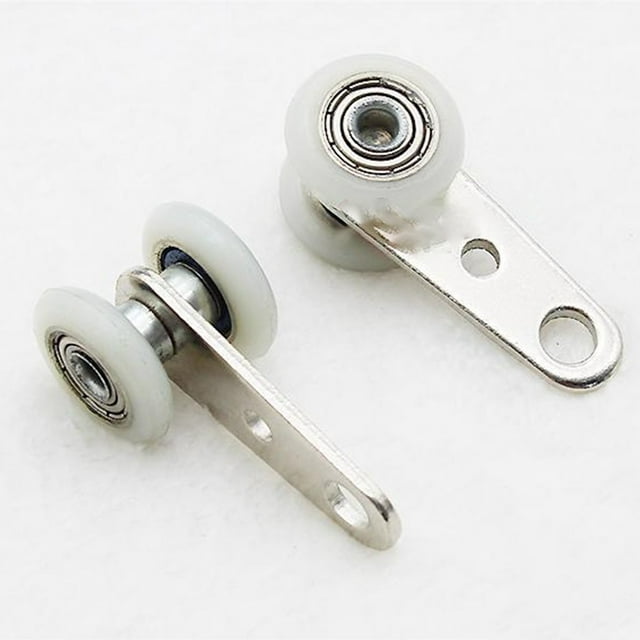 Lefu Roue de Suspension pour Rideau, Poulie de Porte Coulissante, Piste de Suspension, Bloc de Poulie, Rouleau de Porte d'Armoires, Accessoires de Rideau, Roue à Roulement