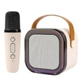 thumbnail image 1 of Portable Karaoke Machine for Kids and Adults - Small Bluetooth Speaker with Microphone and Led Dynamic Lights - Fun Sound Changing for Birthday Parties, Travel and Celebrations, 1 of 8