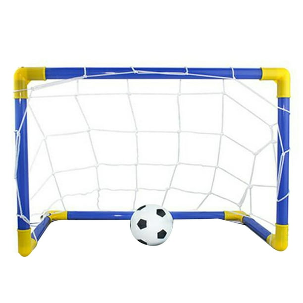 Portería de fútbol plegable Hugtrwg juguetes práctica de entrenamiento móvil con bomba red de fútbol
