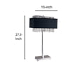 thumbnail image 4 of Benjara Table Lamp with Hanging Crystal and Rectangular Base, Black and Silver, 4 of 4