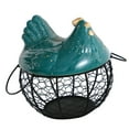 thumbnail image 1 of Cesta para huevos, contenedor de huevos de cocina para huevos frescos, cesta de huevos de estilo rústico. Negro con punto pequeño, 1 of 9