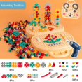 thumbnail image 3 of Juego de herramientas educativas de madera con taladro para niños, regalo para niños, bloques de construcción, 3 of 4