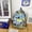 blue, variant on New nylon backpack, versatile large-capacity double backpack, trendy fashion casual shoulder bag, graffiti design, unisex backpack