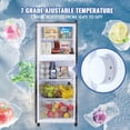 thumbnail image 3 of JIEJIA Double Door Small Refrigerator, 5.0 Cubic Feet Mini Fridge with 7-Level Adjustable Thermostat for Office, Dorm, Bedroom, Home and Apartment, Gray, 3 of 10
