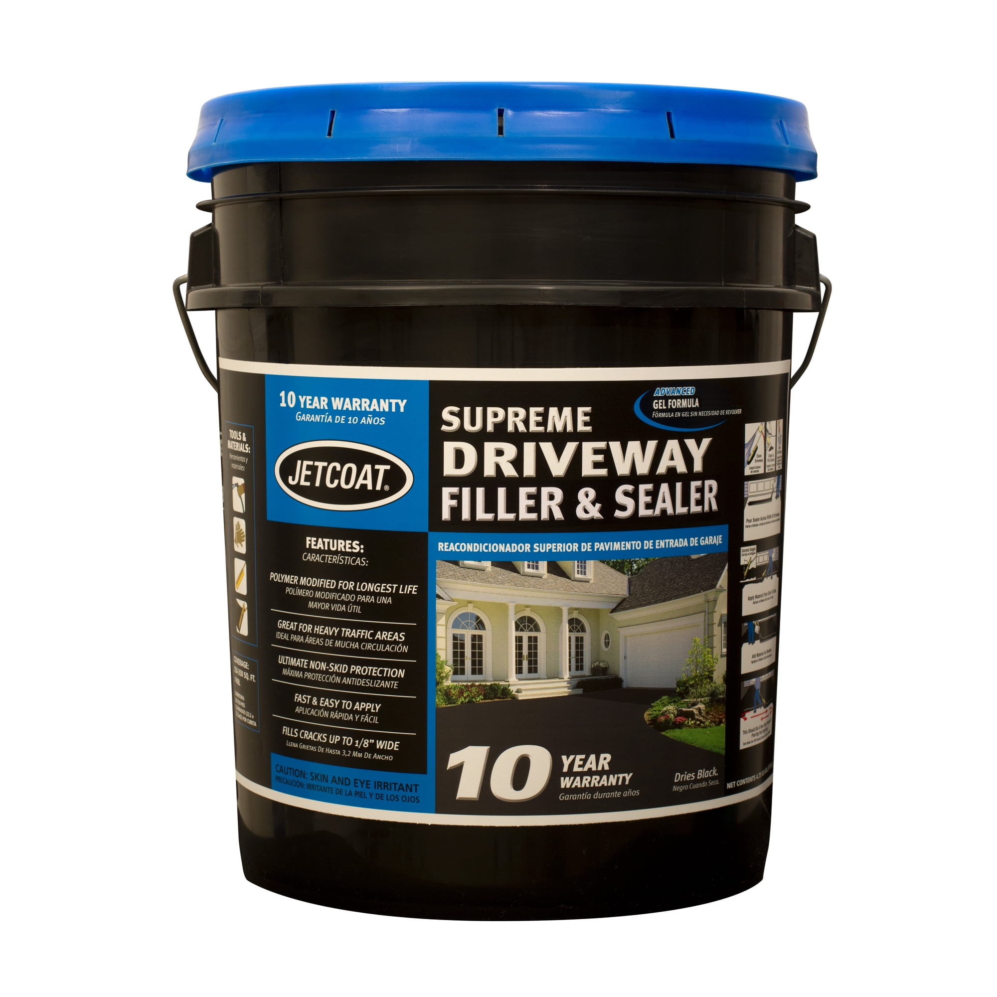 Jetcoat Supreme Driveway Filler & Sealer, 25765, 10-year protection, 5gal