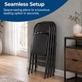 thumbnail image 3 of MECO Sudden Comfort All-Steel Folding Chair Set, Black Lace (Set of 4), 3 of 6