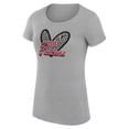 thumbnail image 2 of Women's G-III 4Her by Carl Banks Heather Gray Atlanta Falcons Animal Print Heart Fitted T-Shirt, 2 of 3