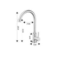 thumbnail image 3 of Grifo de acero inoxidable, grifo individual de agua fría, grifo vertical para baño, grifo de agua para cocina, 3 of 3