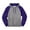 Oxford/ Deep Pur, variant on Adult 8 oz. NuBlend Colorblock Raglan Pullover Hood
